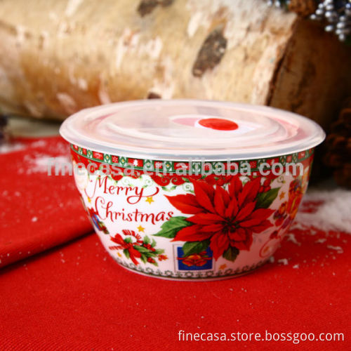 Fine New Bone China Ceramic Christmas Container